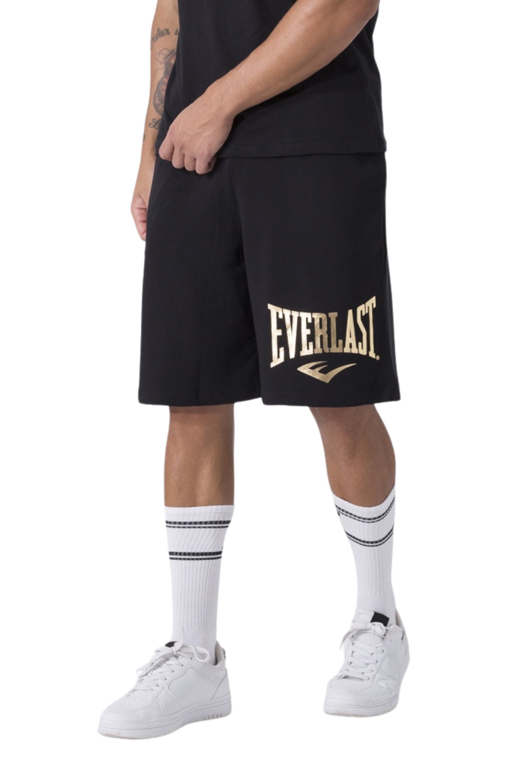 BERMUDA EVERLAST NEGRA/ORO LFS ICONIC LOGO SHORTS