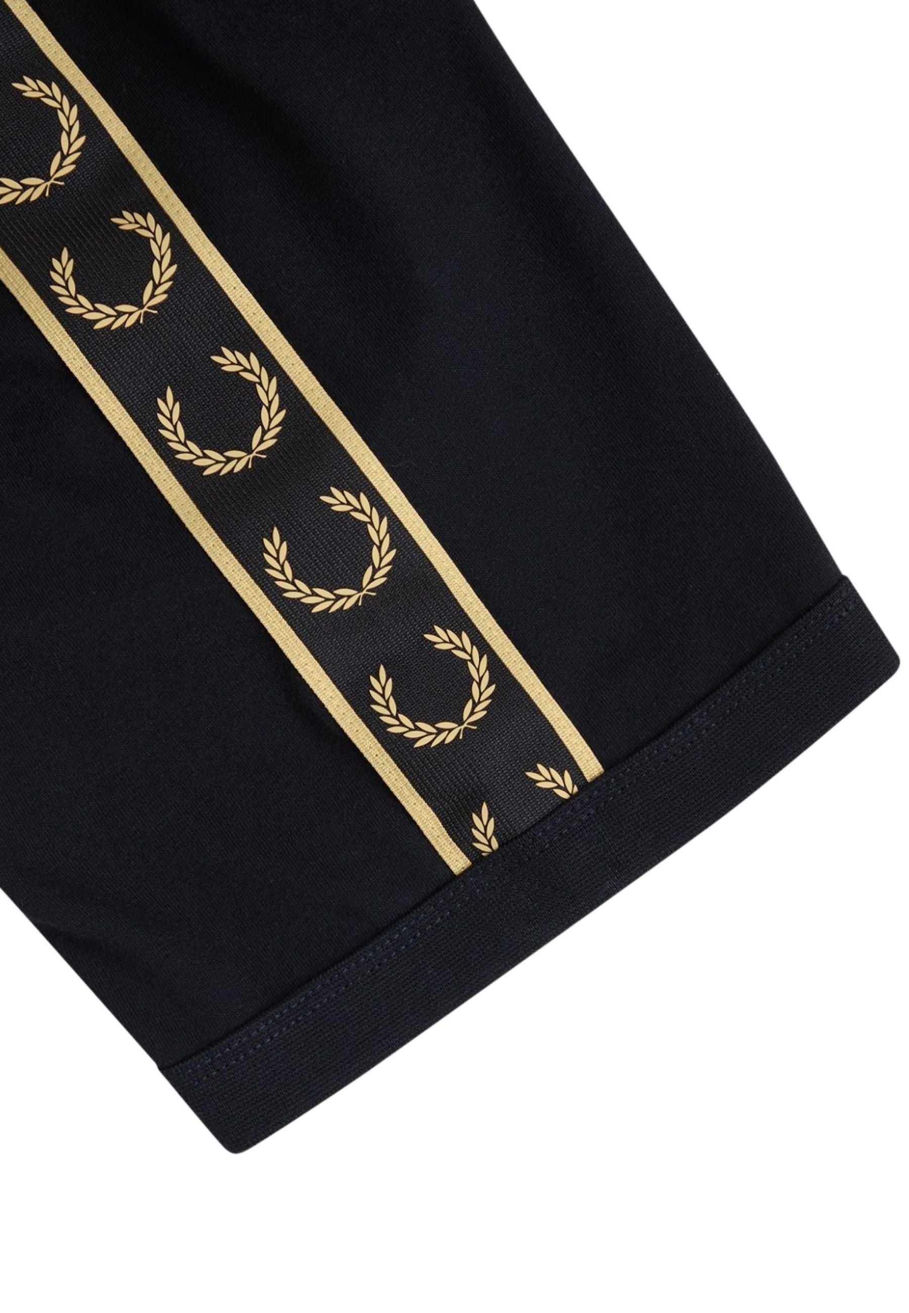 CAMISETA FRED PERRY NEGRA CONTRAST TAPE RINGER TEE