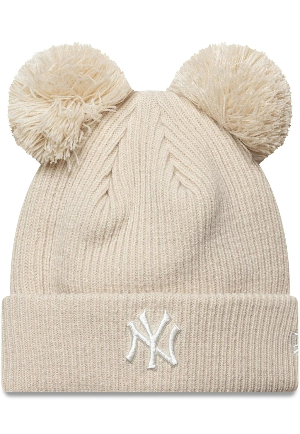 GORRO NEW ERA BEIGE YANKEES DOUBLE POM BEANIE