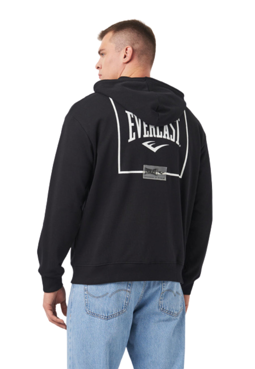 CHAQUETA EVERLAST NEGRA LFS ICONIC ZIP HOODIE BACK SQUARE