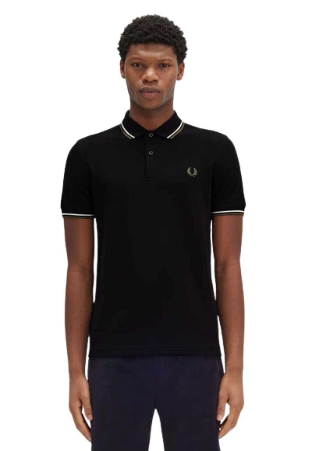 POLO FRED PERRY NEGRO W54 TWIN TIPPED SHIRT