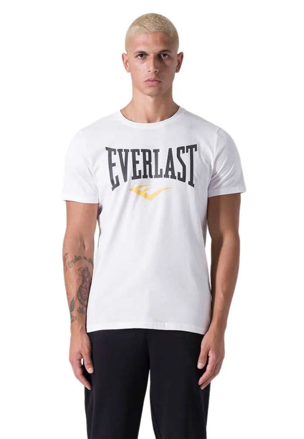 CAMISETA EVERLAST BLANCA LFS MAN ICONIC FITTED LOGO SHIRT