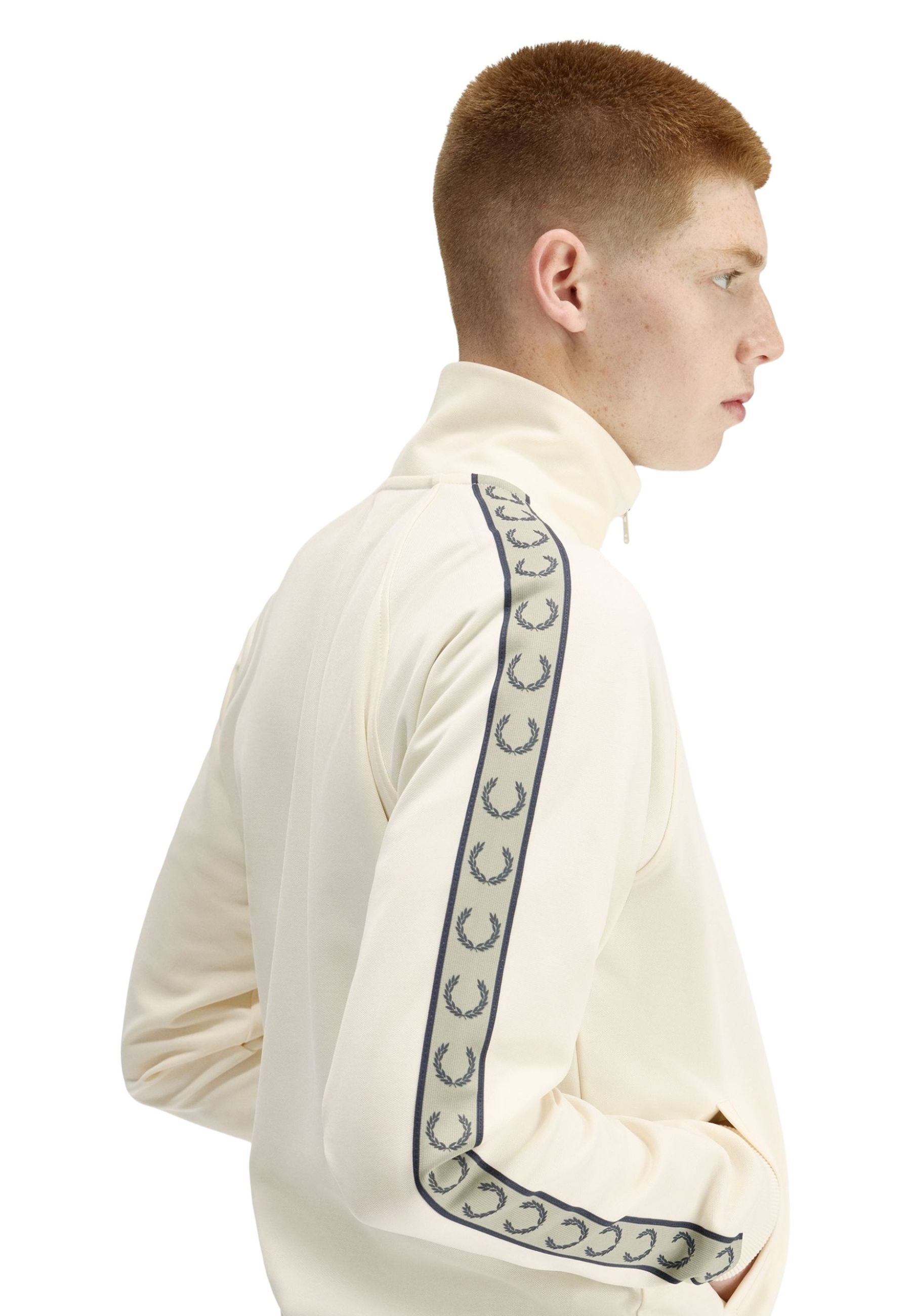 CHAQUETA FRED PERRY CRUDA CONTRAST TAPE TRACK JACKET