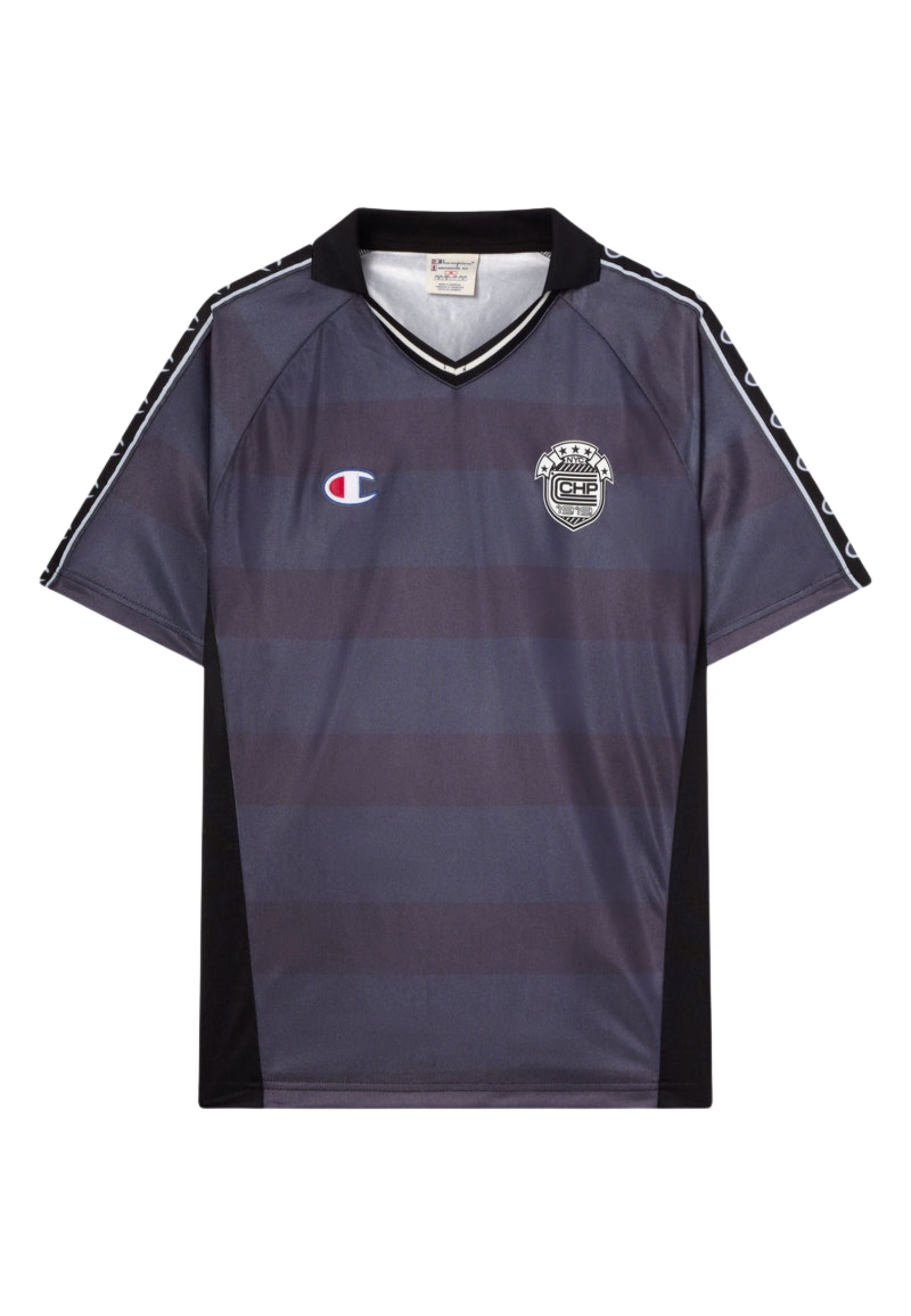 CAMISETA CHAMPION ROCHESTER NEGRA STRIPPED FOOTBALL JERSEY