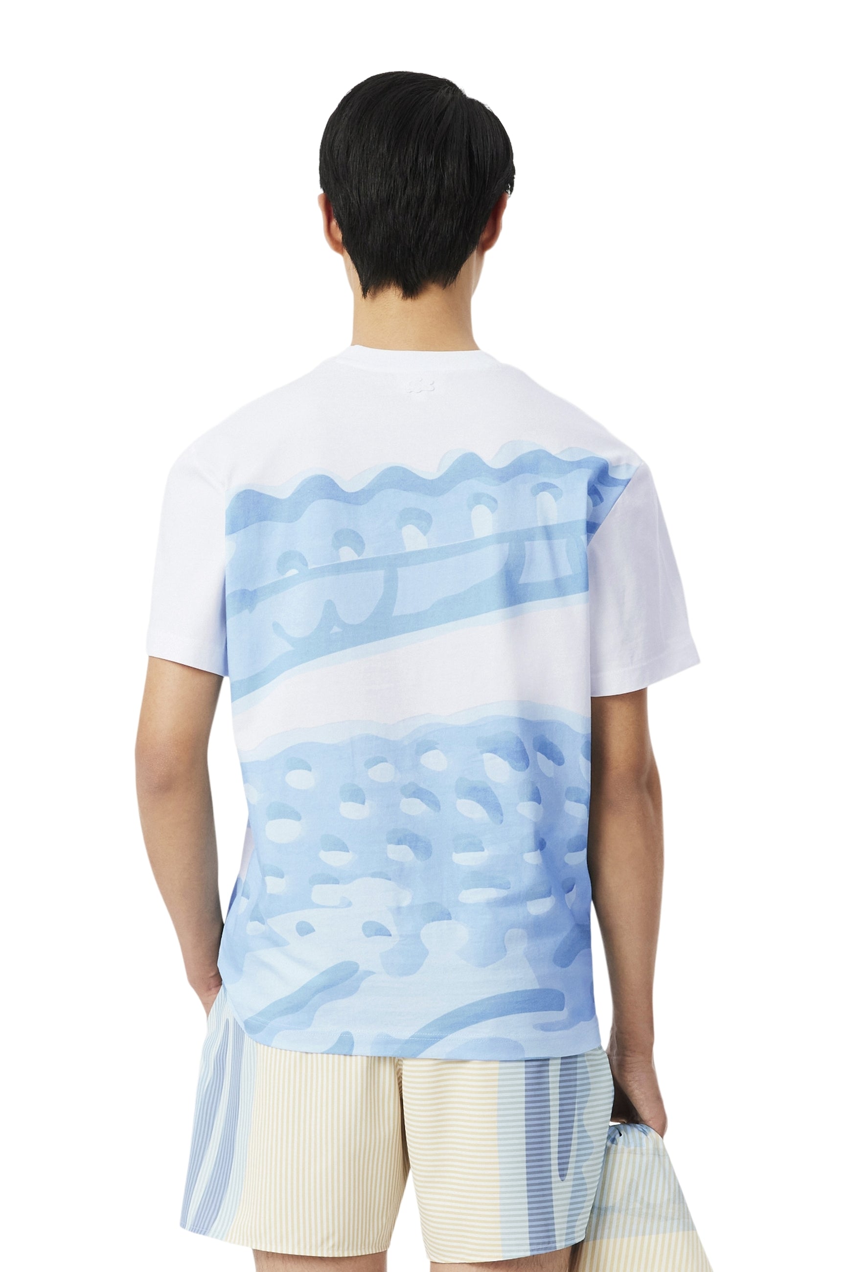 CAMISETA LACOSTE BLANCA PRINTED CROCO TEE