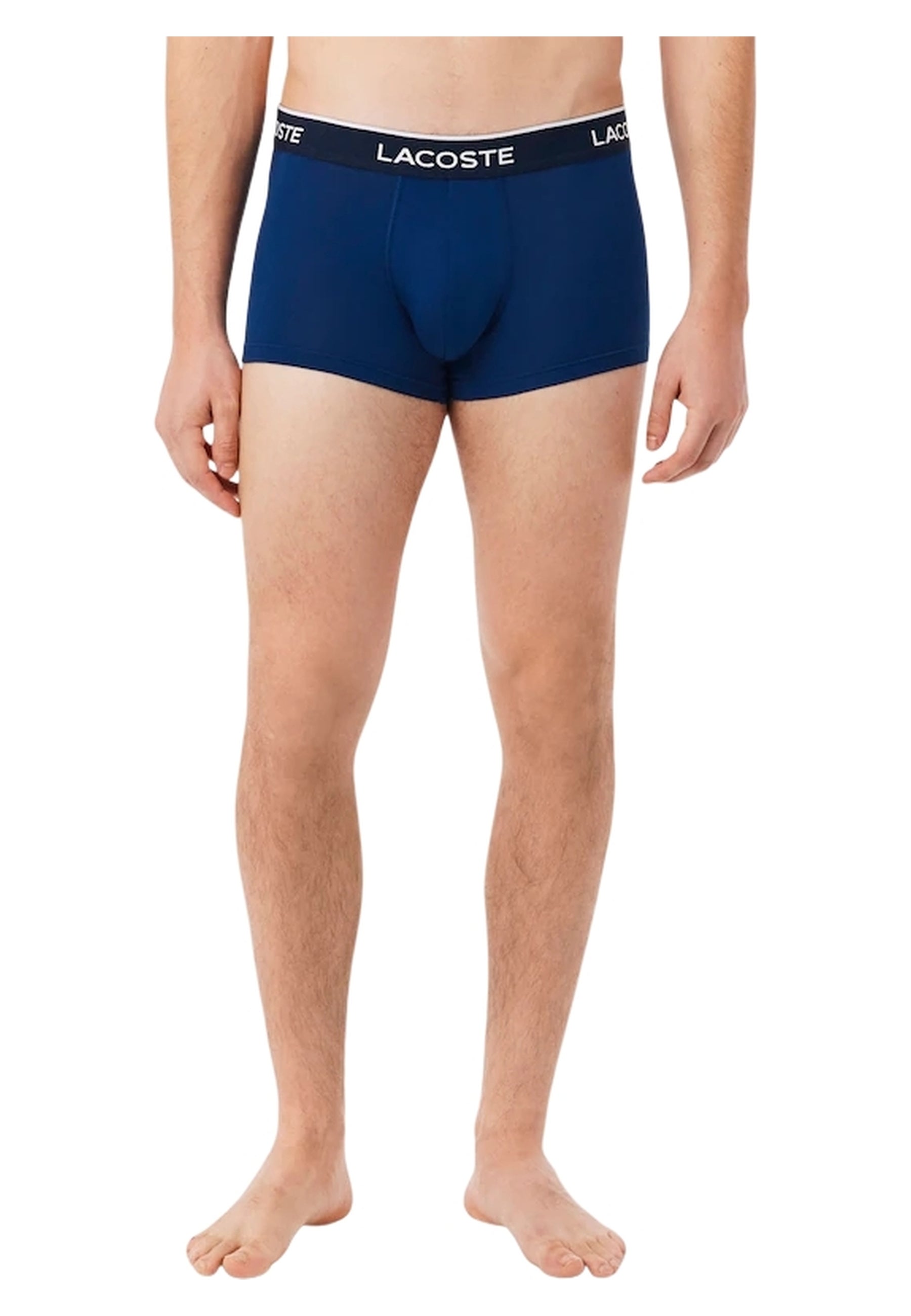 TRIPACK BOXERS LACOSTE MARINO-ROJO-AZUL BRANDED WAISTBAND