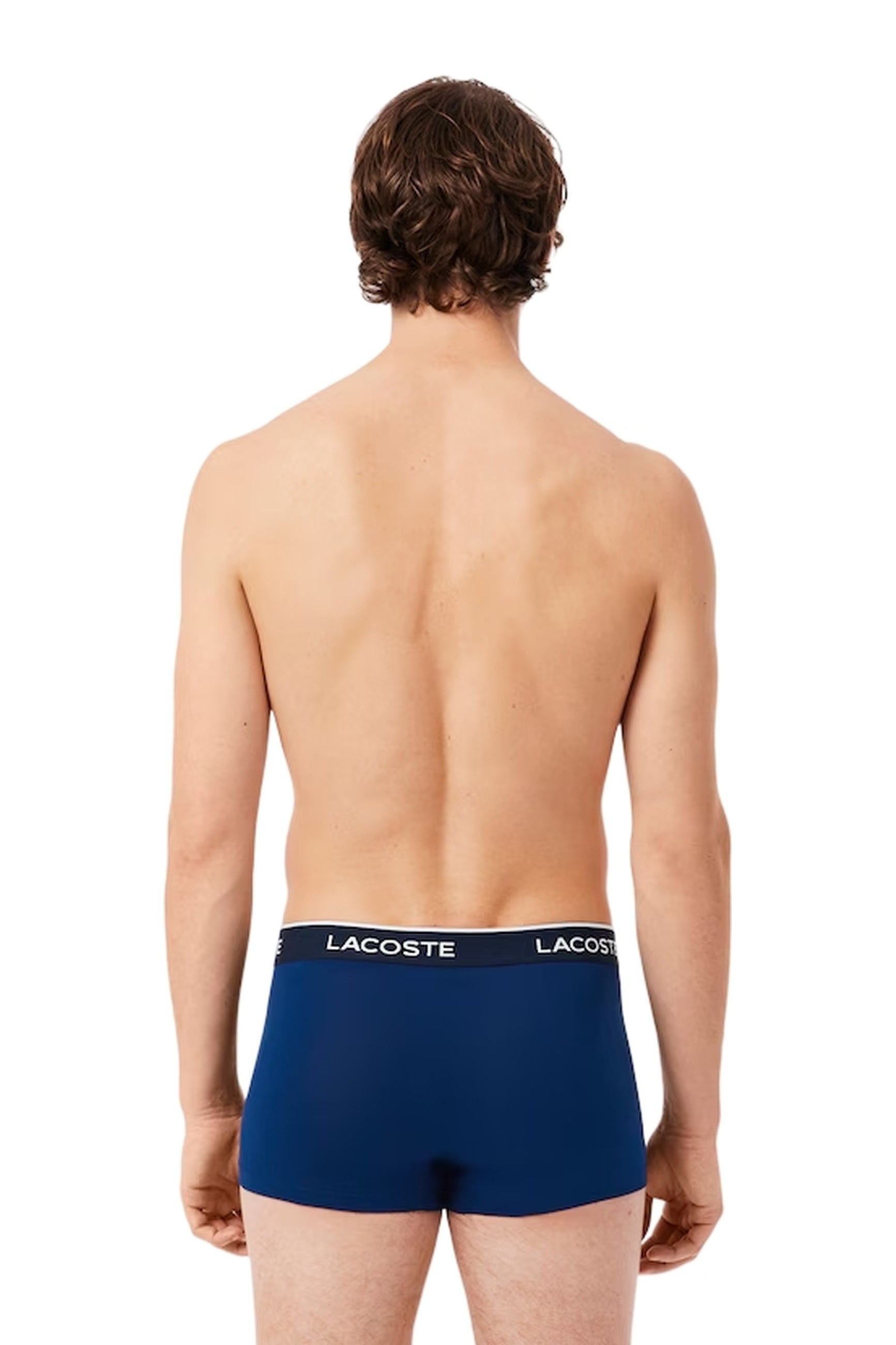 TRIPACK BOXERS LACOSTE MARINO-ROJO-AZUL BRANDED WAISTBAND