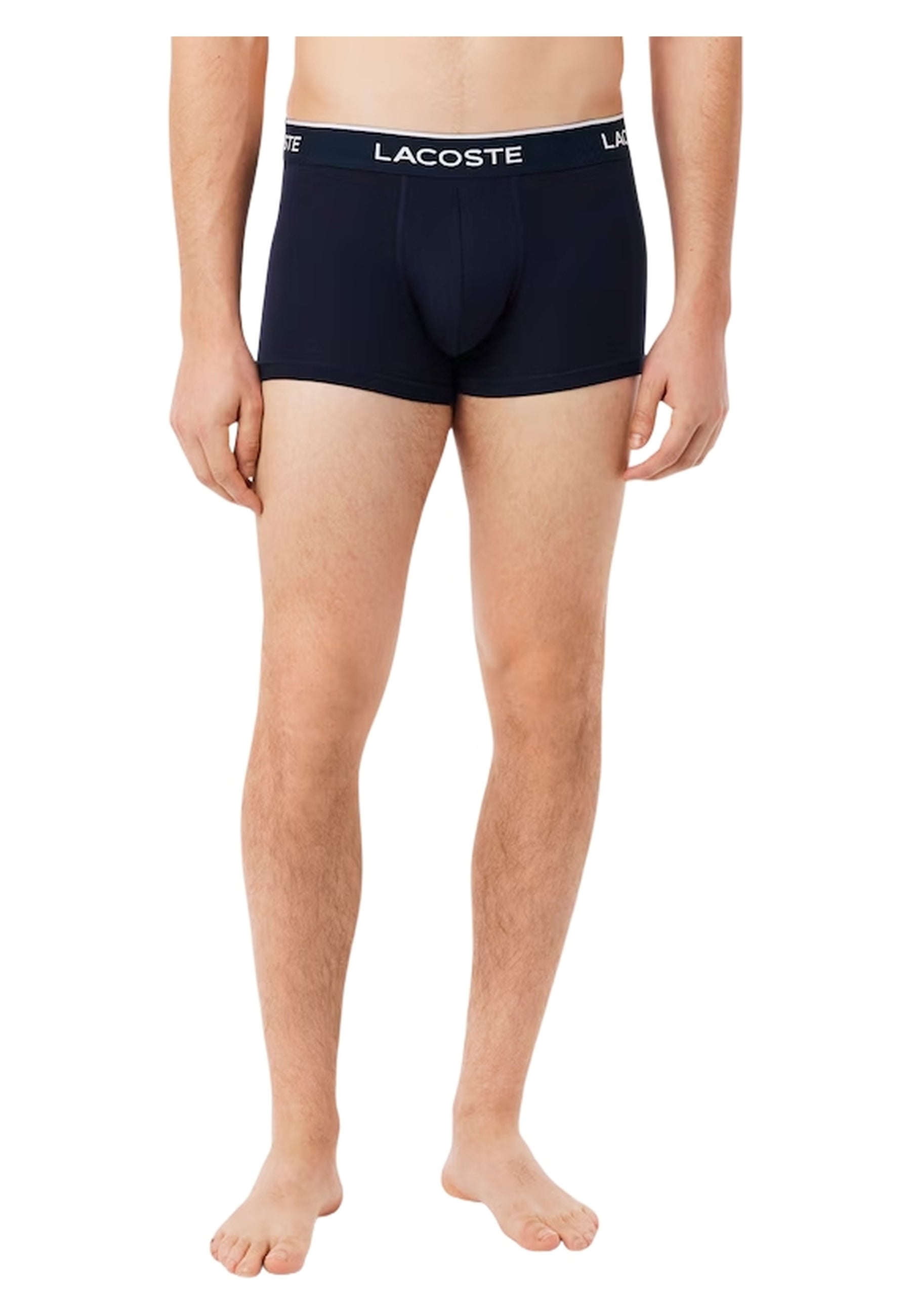 TRIPACK BOXERS LACOSTE MARINO-ROJO-AZUL BRANDED WAISTBAND