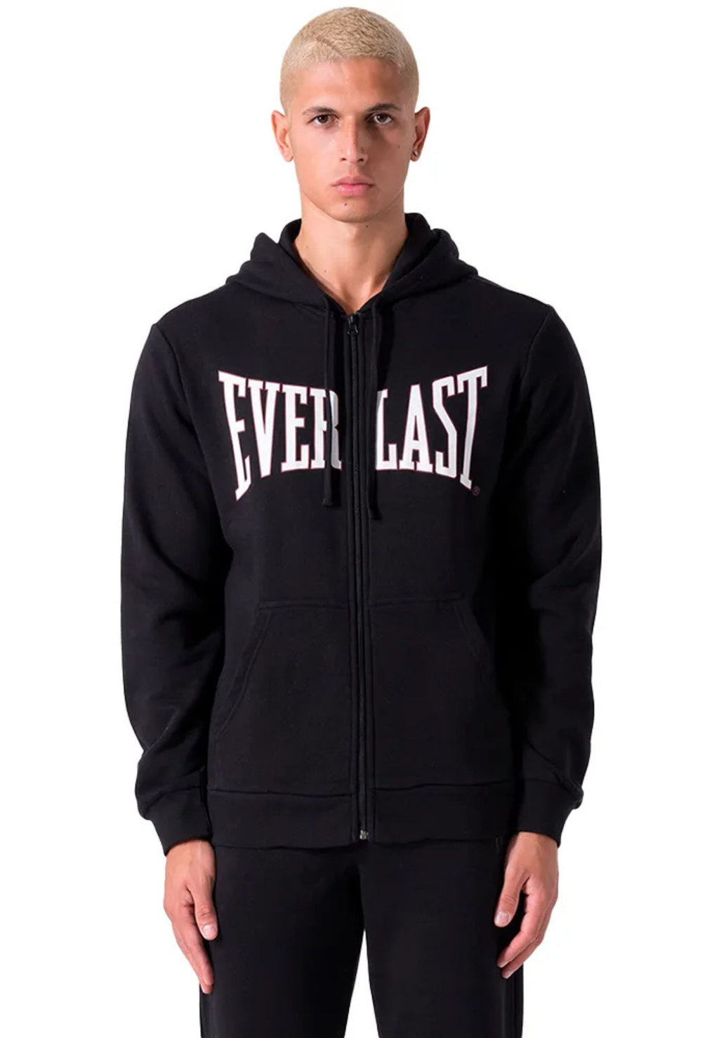 CHAQUETA EVERLAST NEGRA LFS ICONIC ZIP HOODIE BACK SQUARE