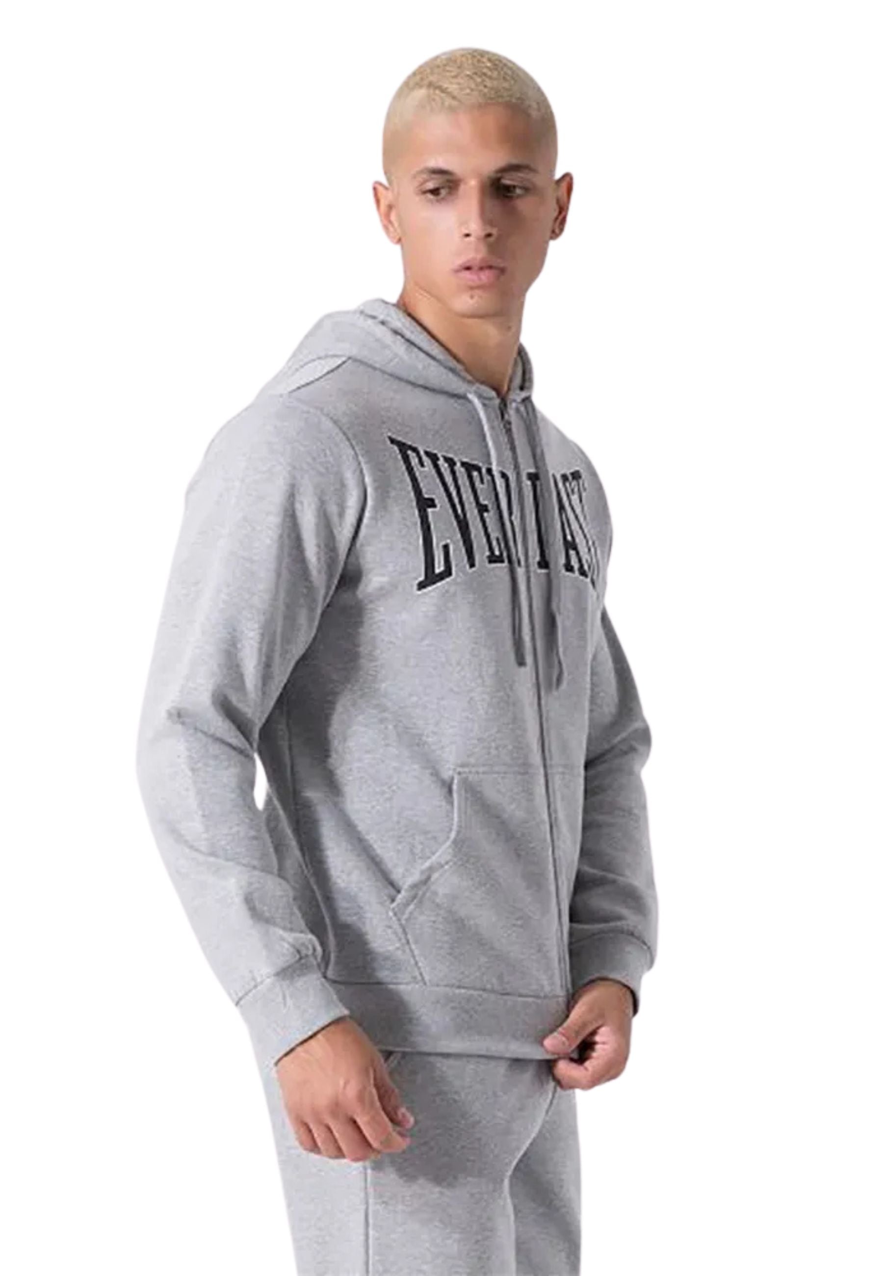 CHAQUETA EVERLAST GRIS LFS ICONIC PRINTED LOGO ZIP HOODIE