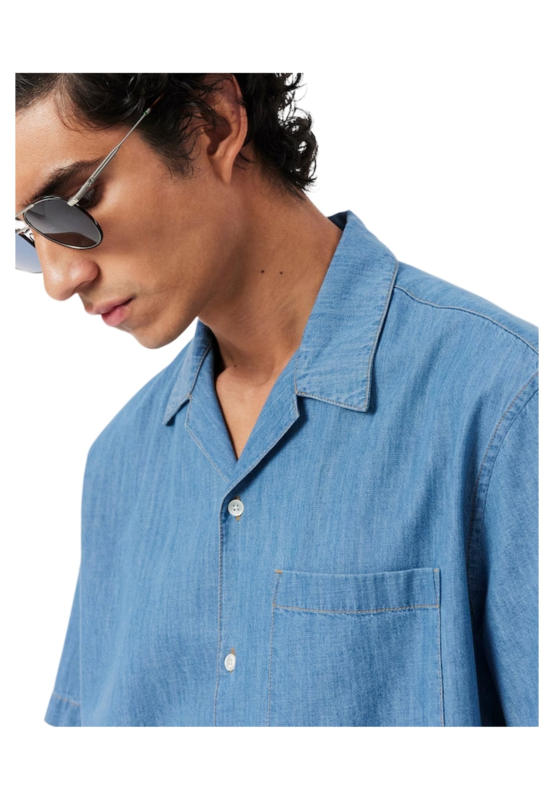 CAMISA LACOSTE STW GASTADA OPEN NECK RELAXEF FIT SHIRT
