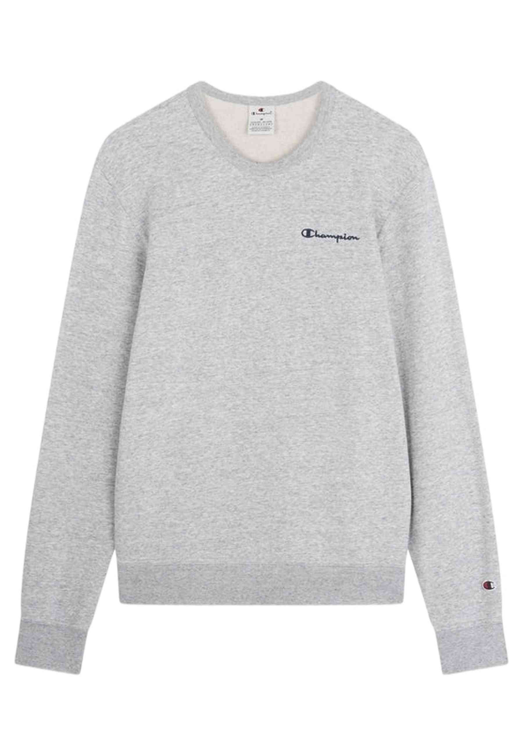 SUDADERA CHAMPION GRIS SMALL EMBROIDERED LOGO CREWNECK