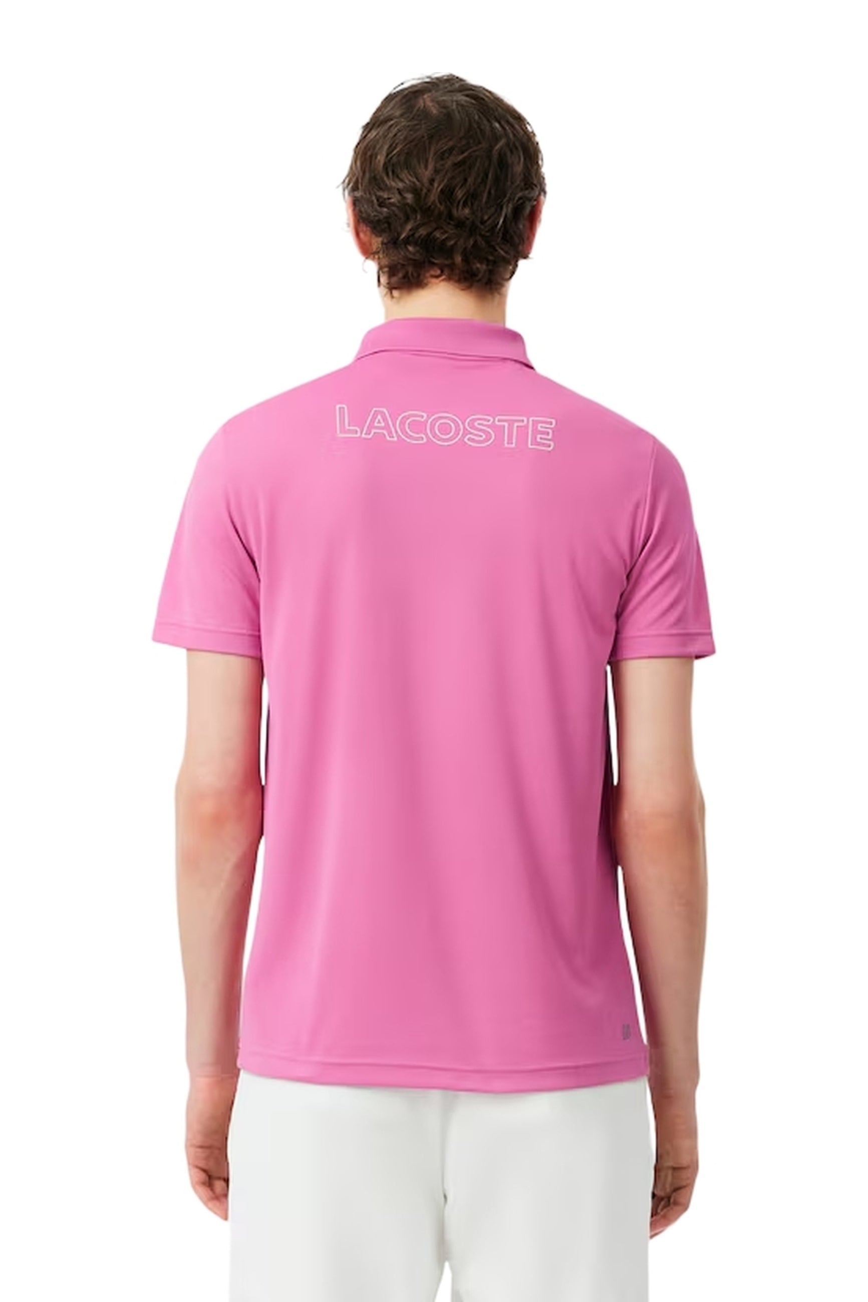 POLO LACOSTE FUXIA CONTRAST RIBETER ULTRA DRY SHIRT