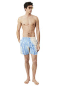 BAÑADOR LACOSTE BEIGE STRIPPED CROCO SWIMSHORT