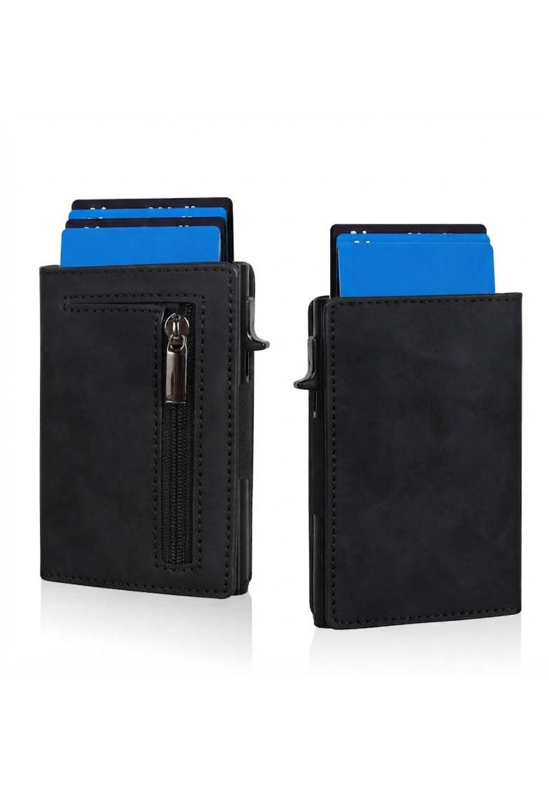 CARTERA OVER STREET NEGRA ZIPPED POCKET CARD HOLDER WALLET