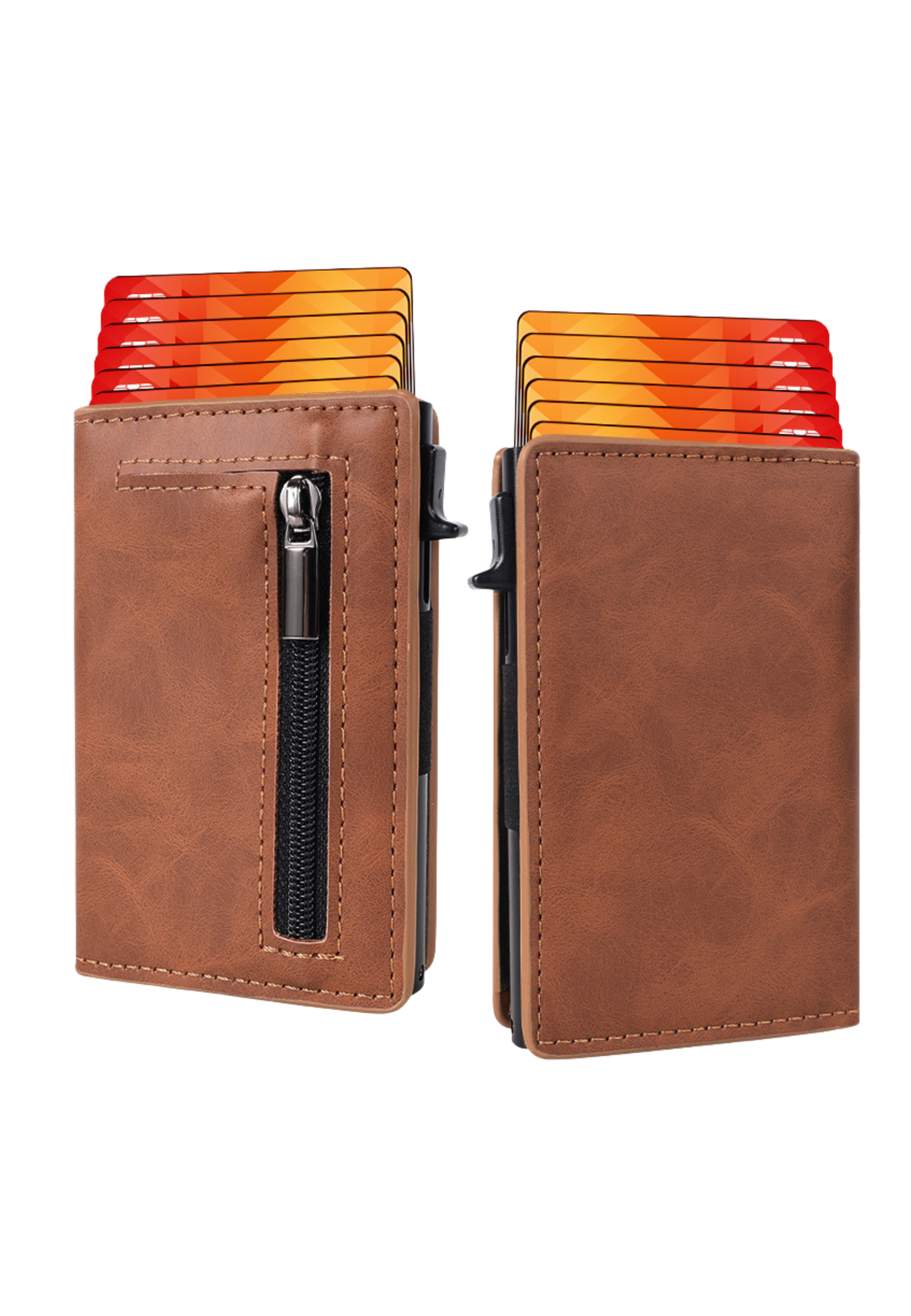 CARTERA OVER STREET TOSTADA ZIPPED POCKET CARD HOLDER WALLET