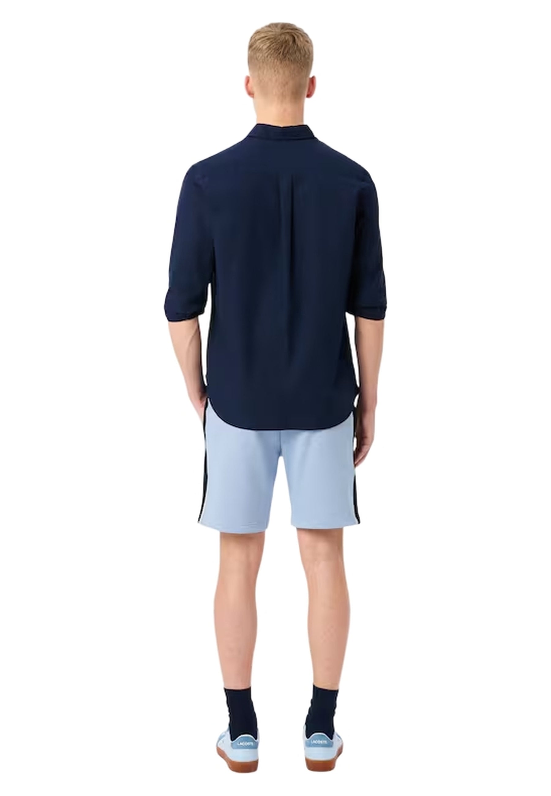 SHORT LACOSTE CELESTE COLOUR BLOCK FLEECE SHORT