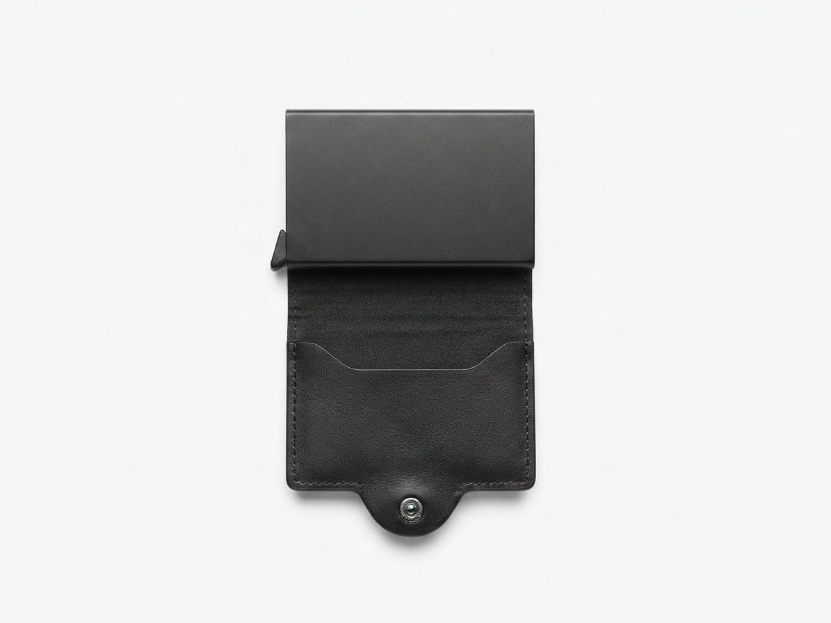 CARTERA NEGRA DOUBLE CARD HOLDER OVST WALLET