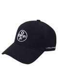 L/AB c/o Off-White BLACK EMBROIDERED CURVED BRIM TWILL CAP