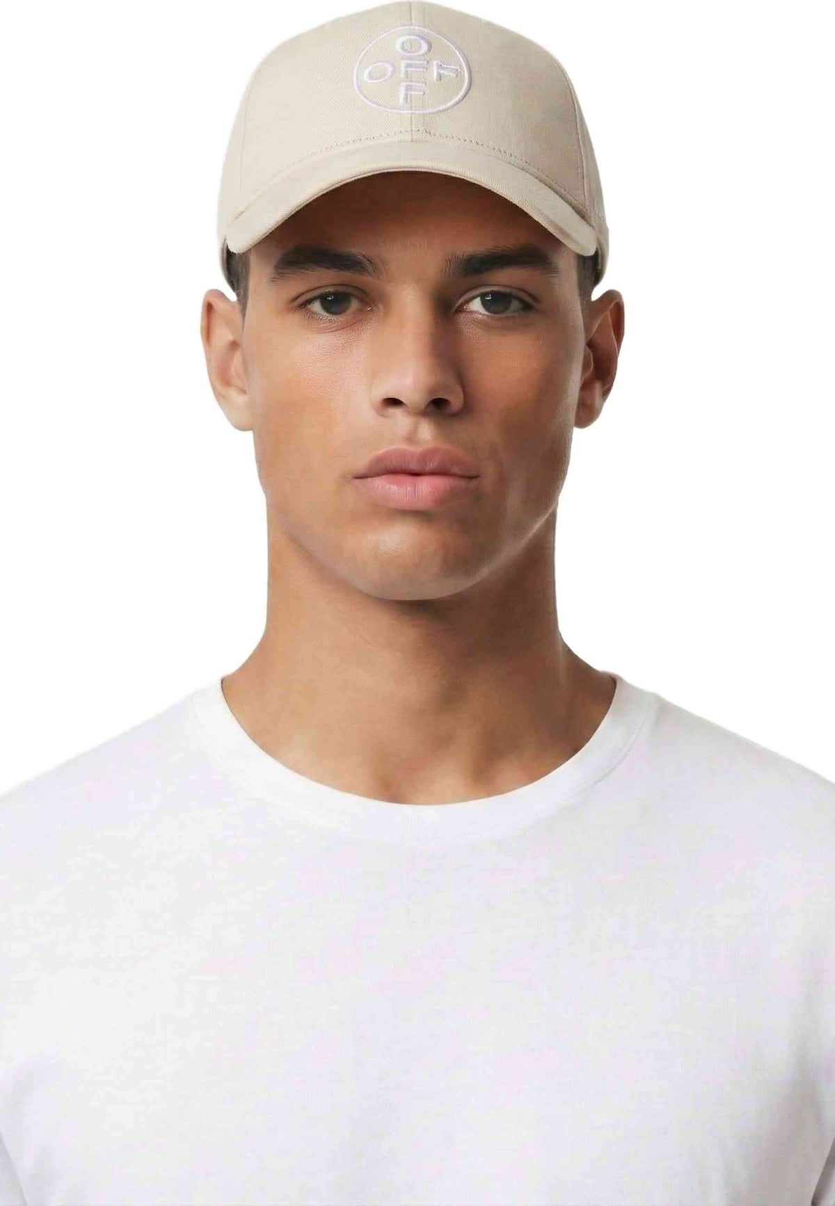 gorra L/AB c/o Off-White Embroidered Curved Brim Twill Cap beige - vista 4