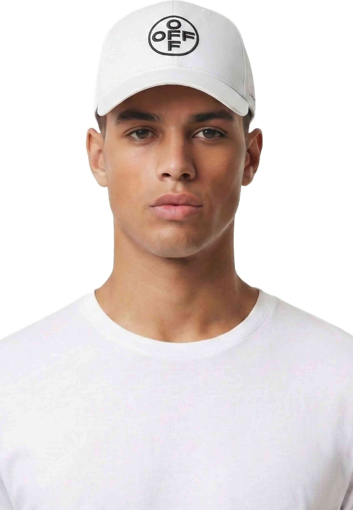 gorra L/AB c/o Off-White Embroidered Curved Brim Twill Cap blanca - vista 4