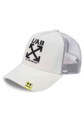 L/AB c/o Off-White BEIGE CLAMP ARROWS CURVED BRIM TRUCKER CAP
