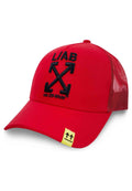 CAPPELLO L/AB c/o Off-White ROSSO CLAMP ARROWS CURVED BRIM TRUCKER CAP