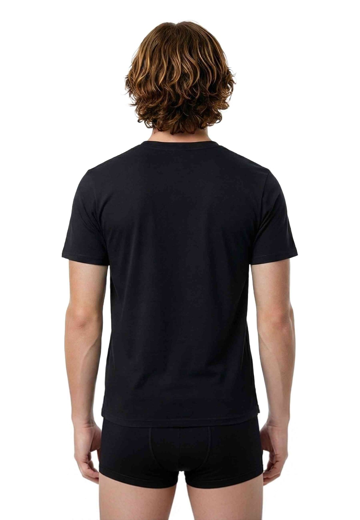 L/AB c/o Off-White BLACK CHEST LOGO CLASSIC CREW UNDERSHIRT