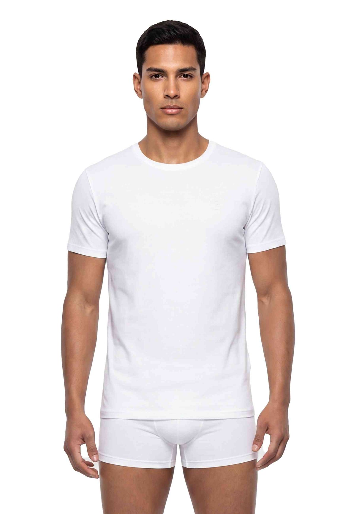 camiseta L/AB c/o Off-White Chest Logo Classic Crew Undershirt blanca - vista 3
