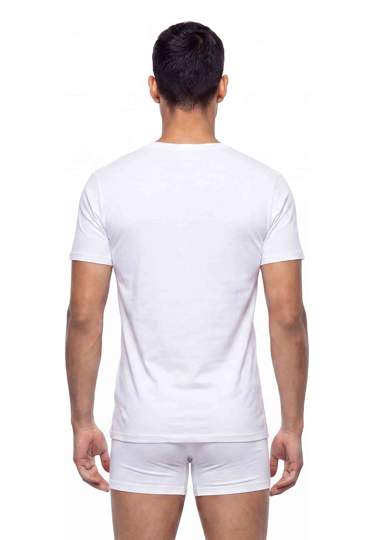 camiseta L/AB c/o Off-White Chest Logo Classic Crew Undershirt blanca - vista 4