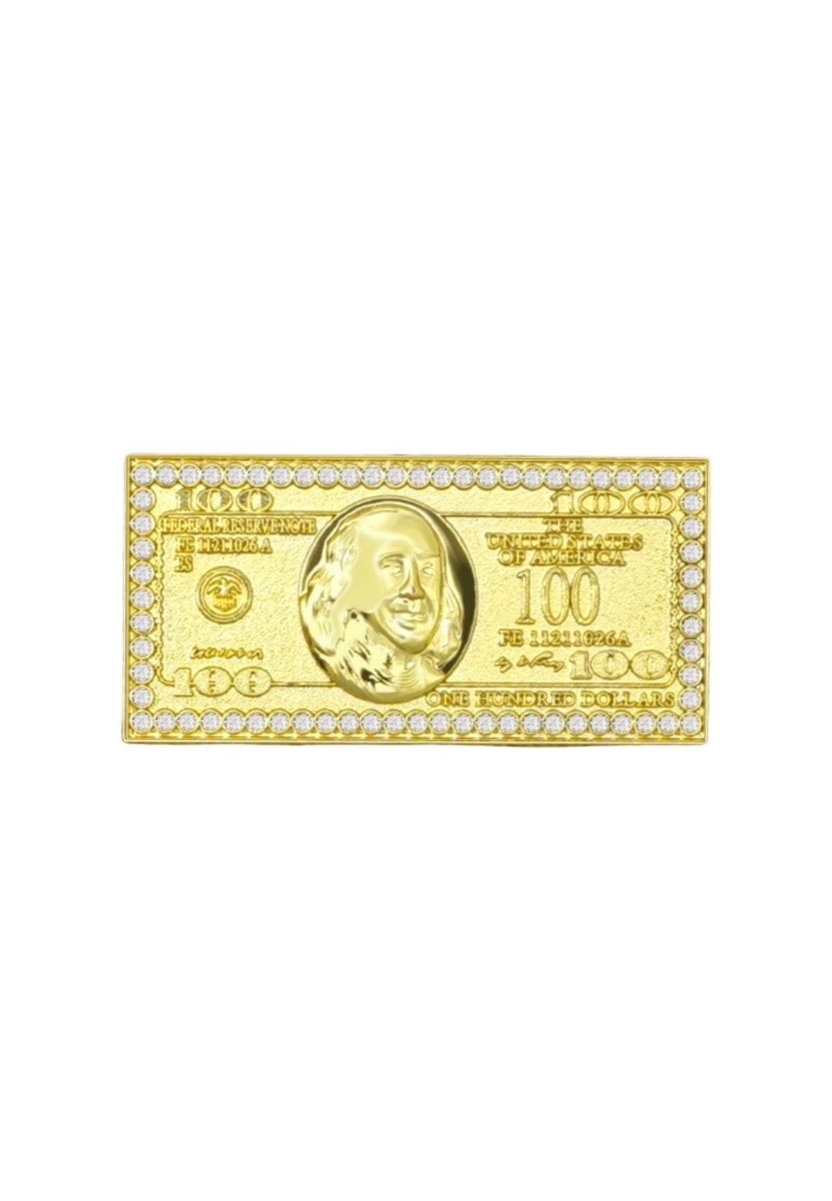 GOLD DOLLAR BILL PIN