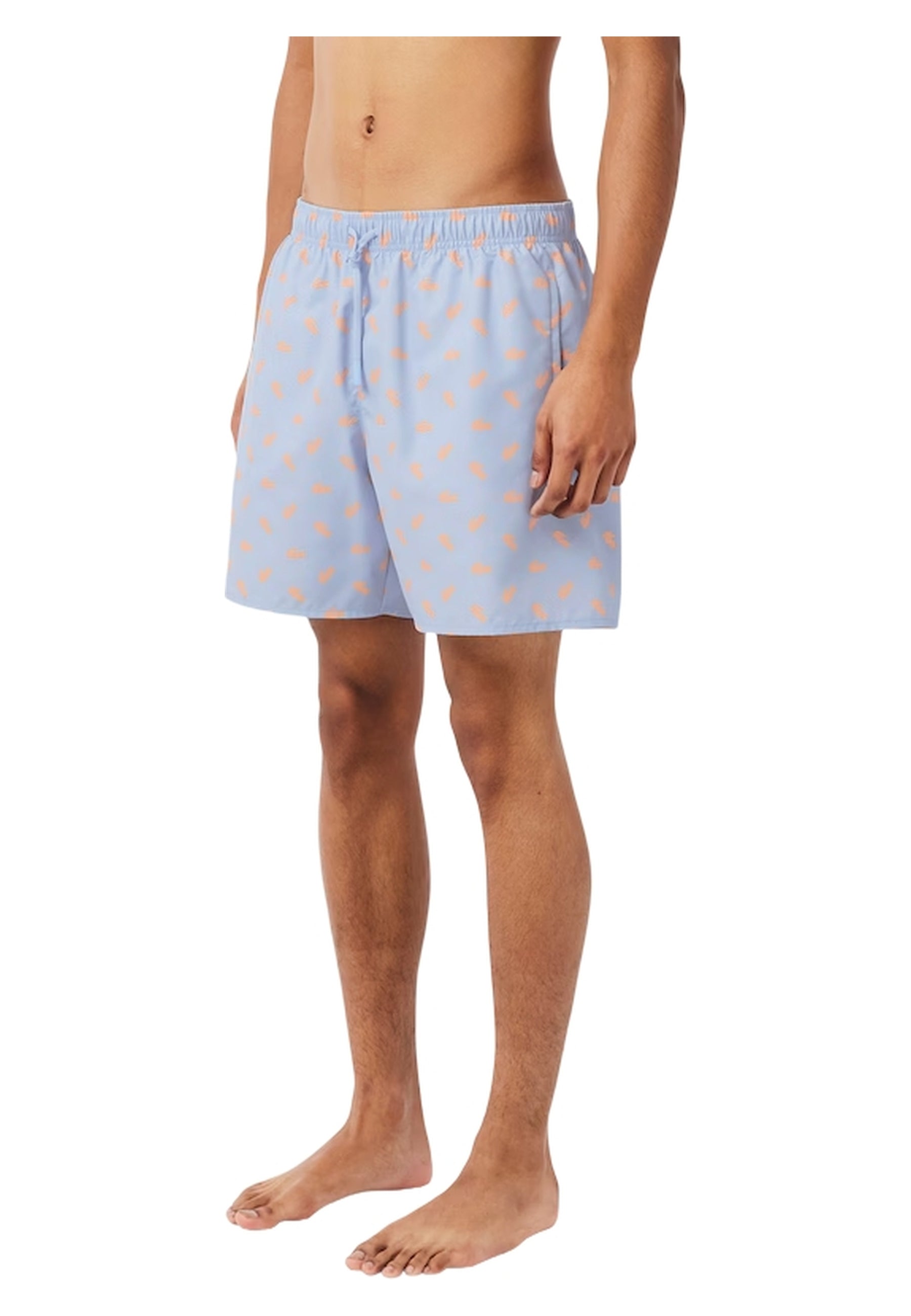 BAÑADOR LACOSTE CELESTE FULL CROCOS SWIMSHORT