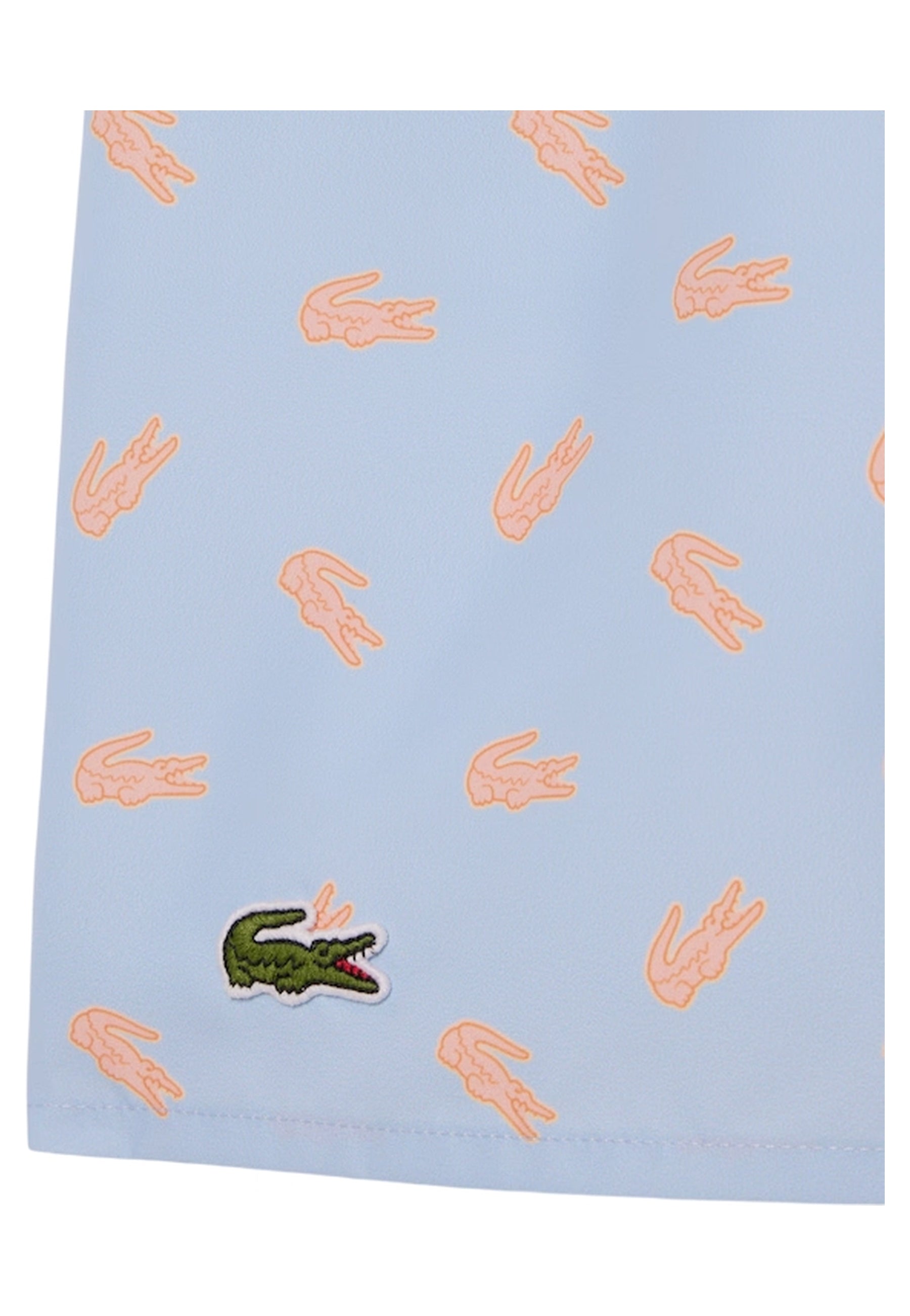 BAÑADOR LACOSTE CELESTE FULL CROCOS SWIMSHORT
