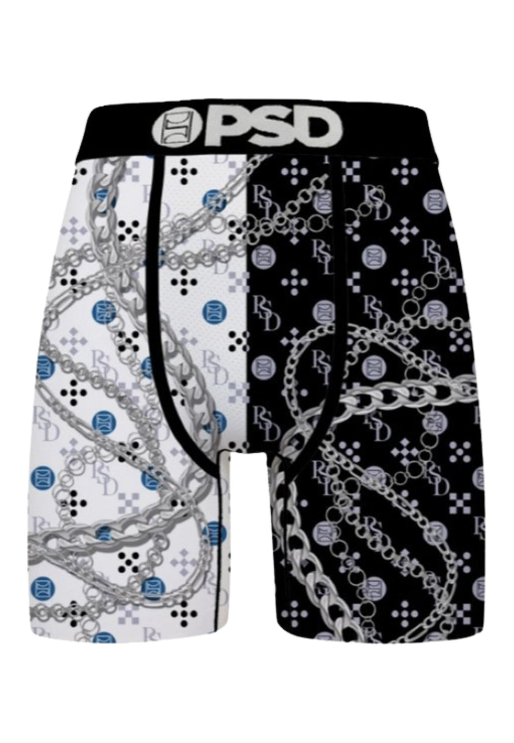 BOXER PSD BLANCO/NEGRO CEMENT SPLIT CORE FIT LENGHT