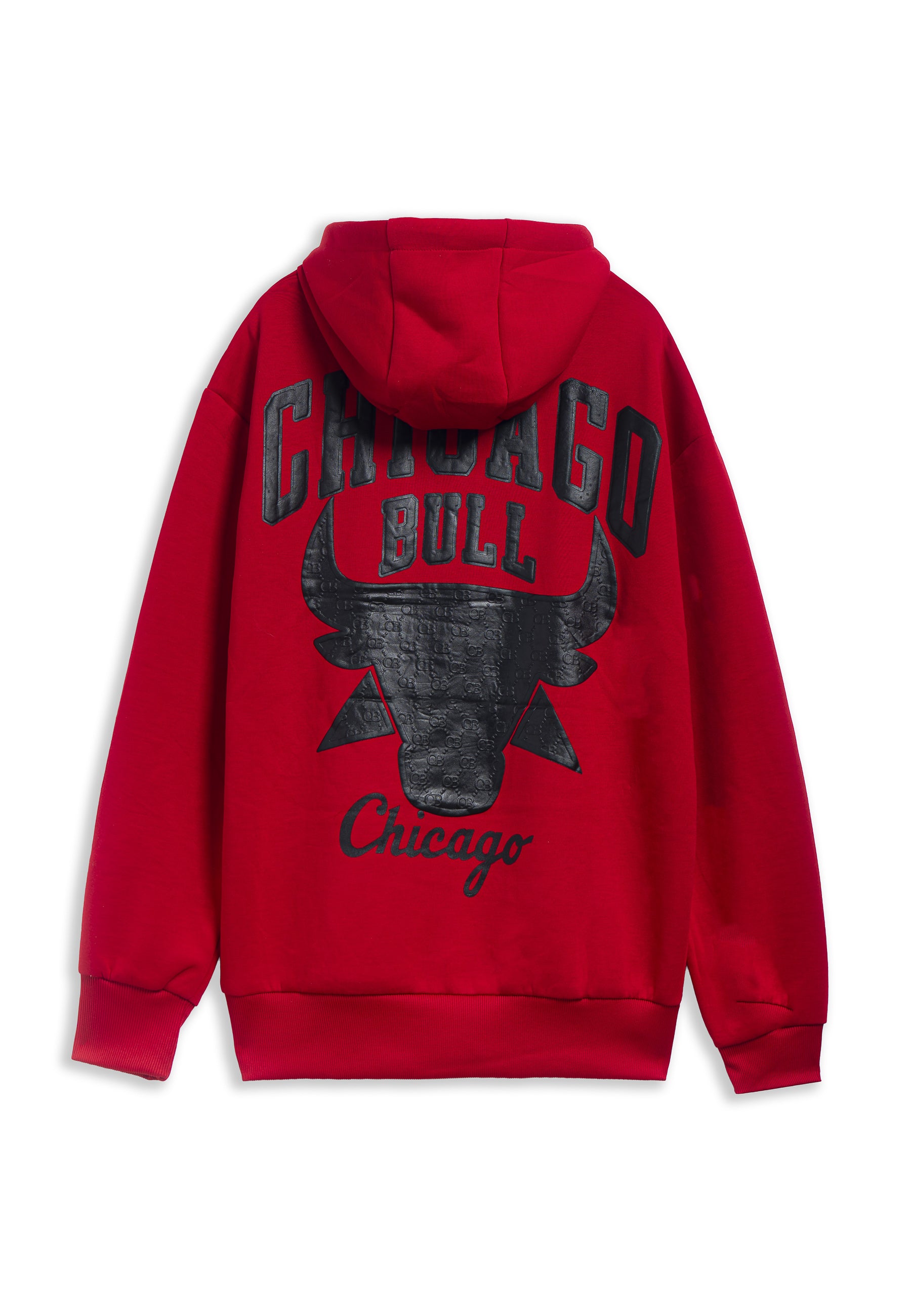 SUDADERA ROJA BULL CHICAGO HANDWRITE HOODIE