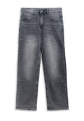 PANTALON NEGRO GASTADO WIDE LEG PANT