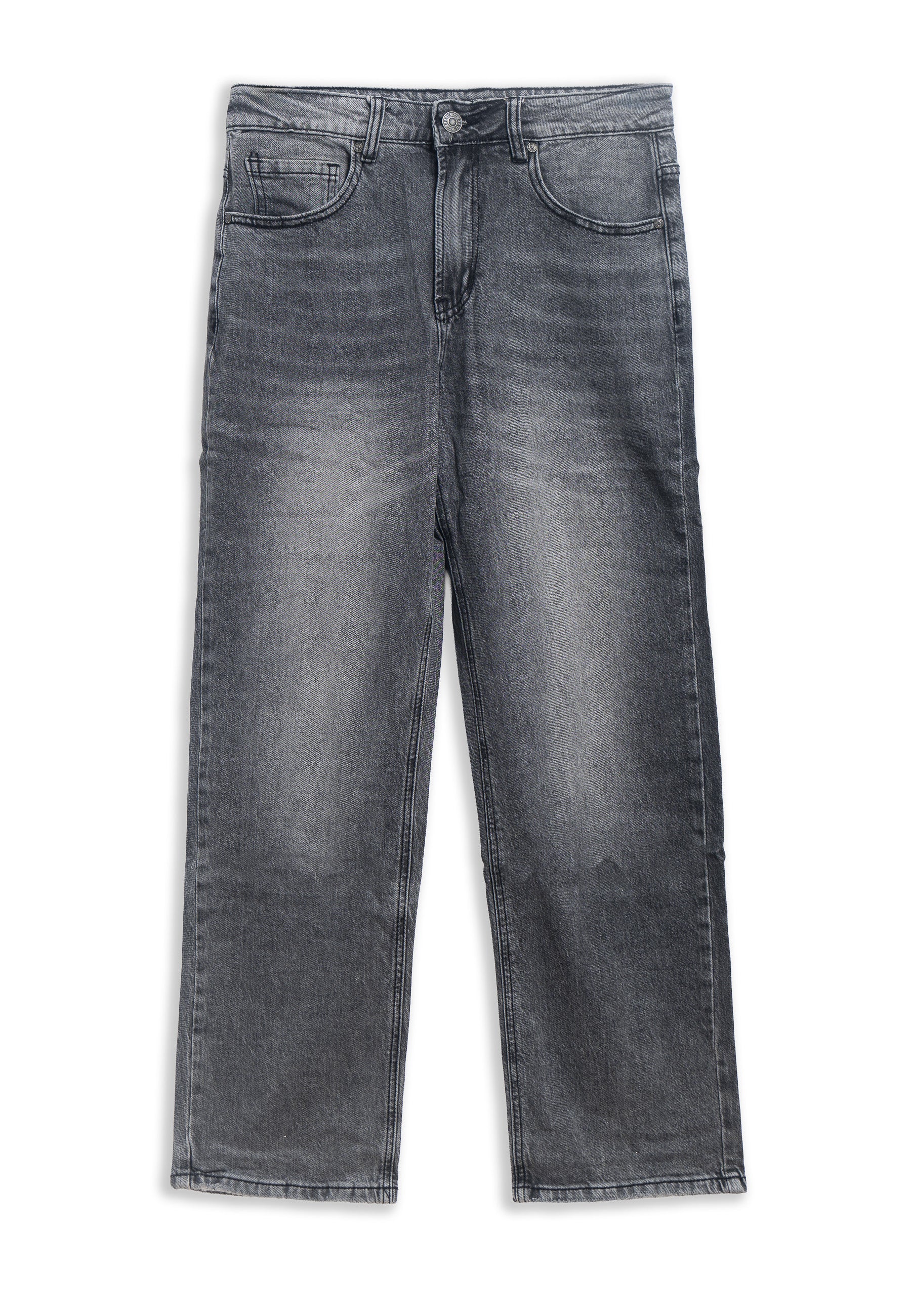 PANTALON NEGRO GASTADO WIDE LEG PANT