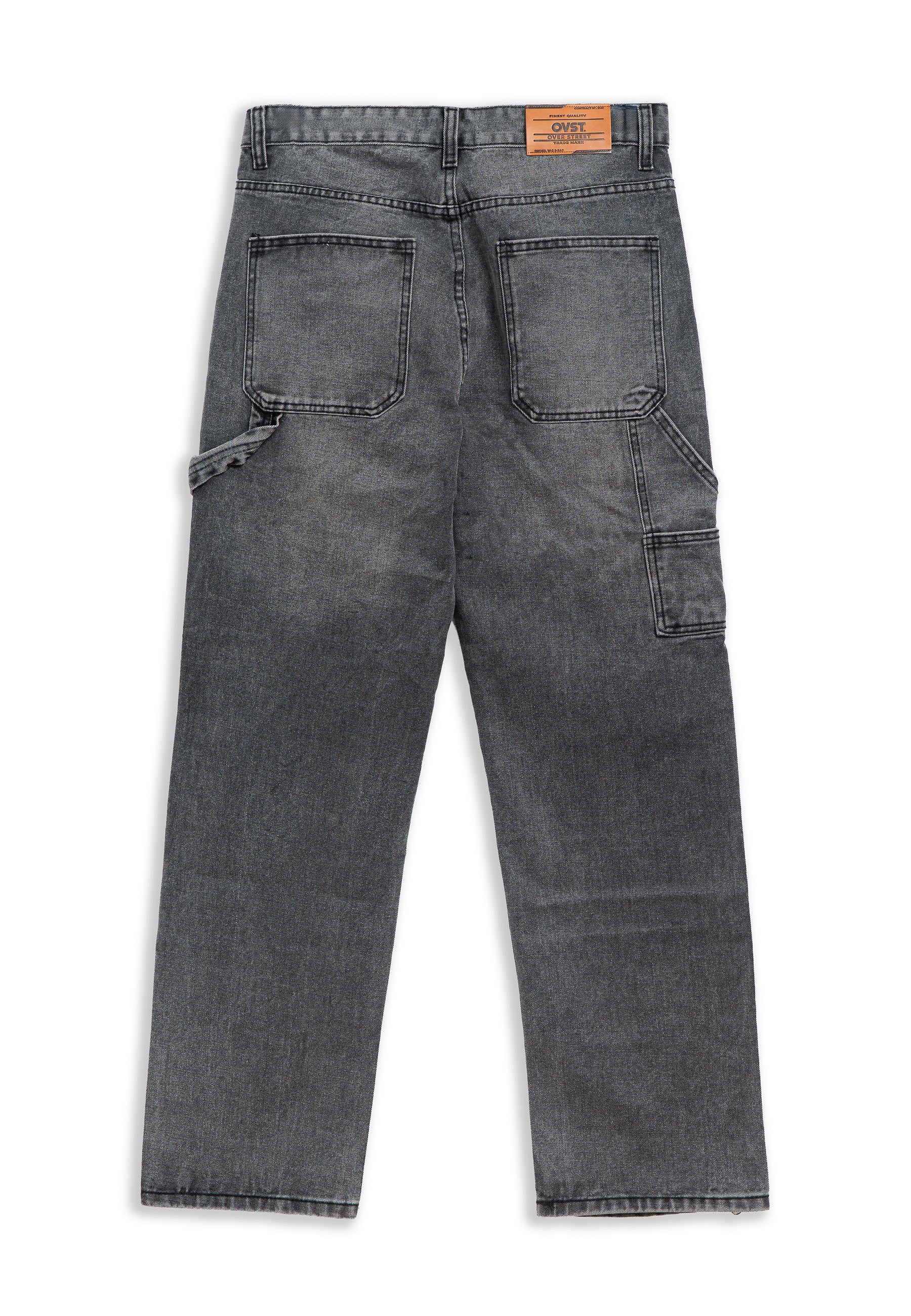 PANTALON NEGRO GASTADO WIDE LEG PANT