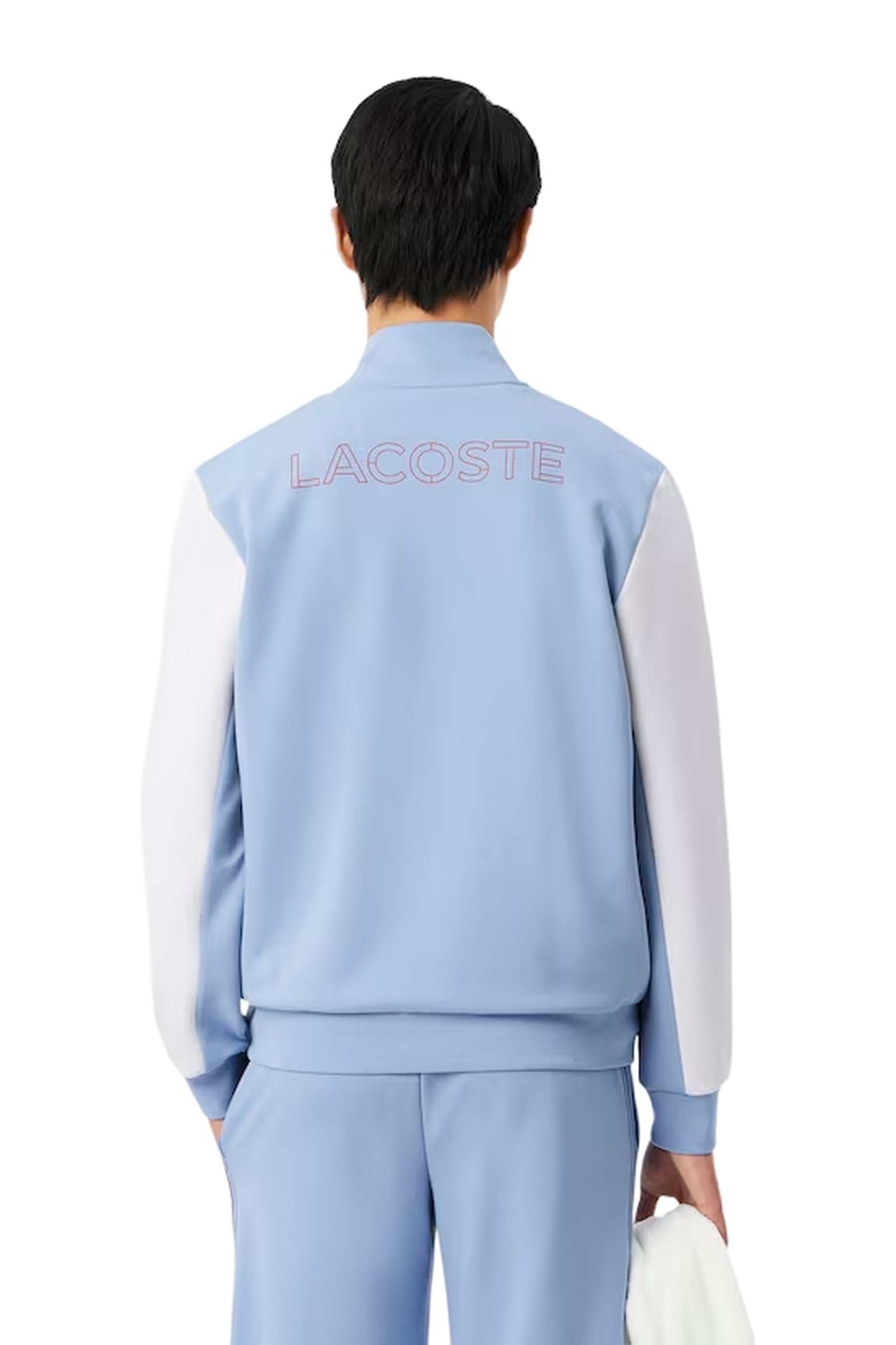 CHAQUETA LACOSTE BLANCA/CELESTE COLOURBLOCK TRACJJACKET