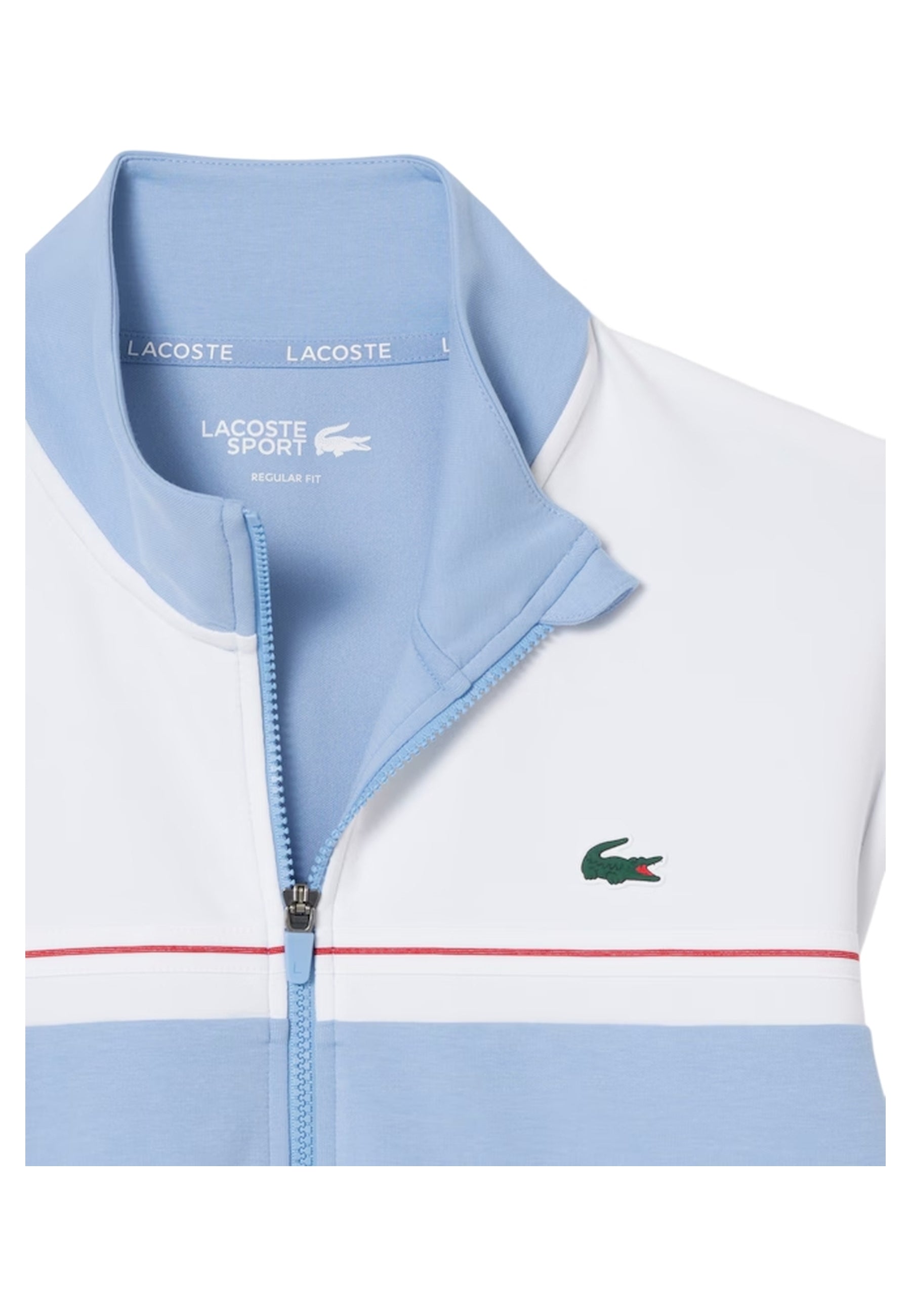 CHAQUETA LACOSTE BLANCA/CELESTE COLOURBLOCK TRACJJACKET