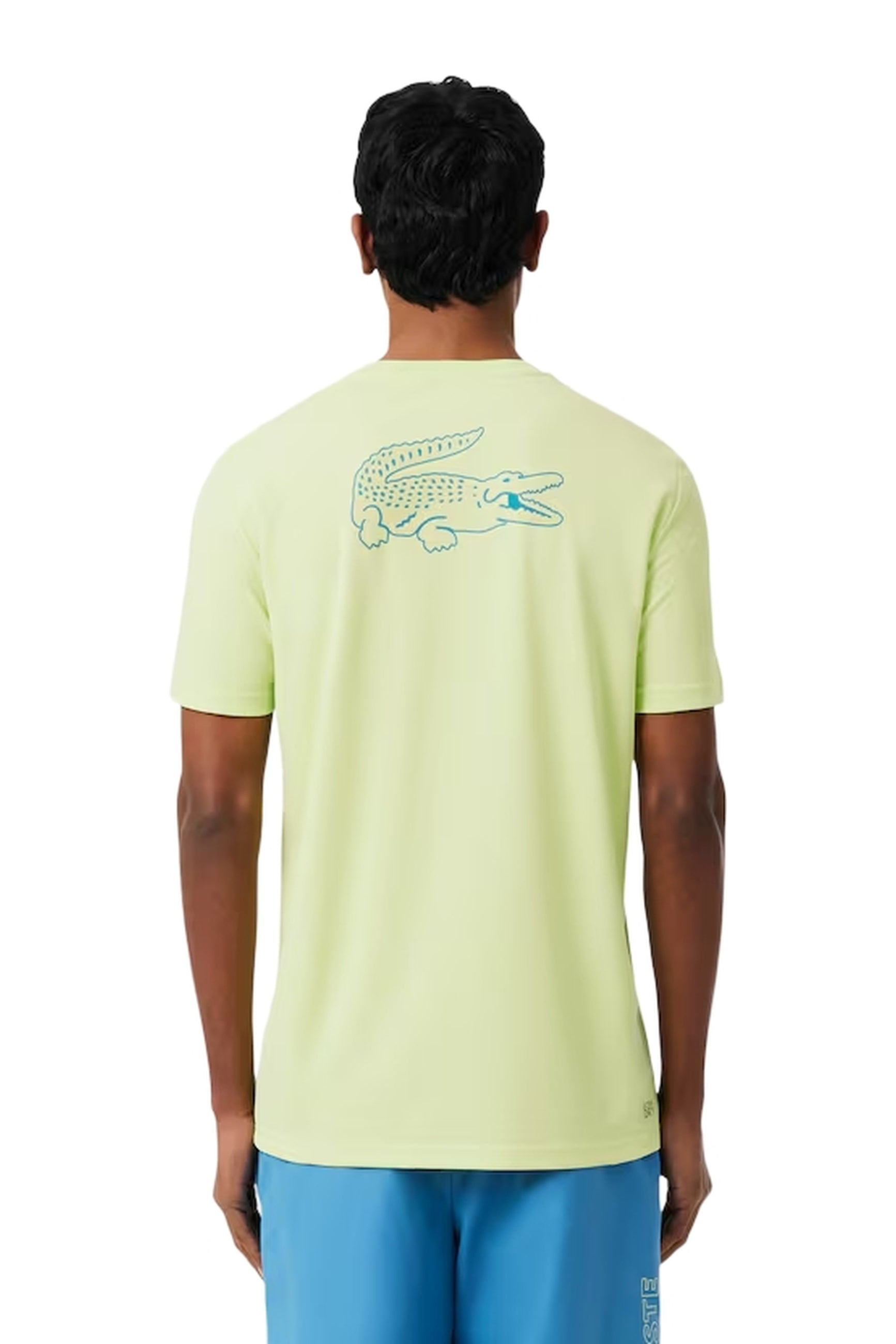 CAMISETA LACOSTE SPORT VERDE ULTRA DRY RIBETED CONTRAST TEE