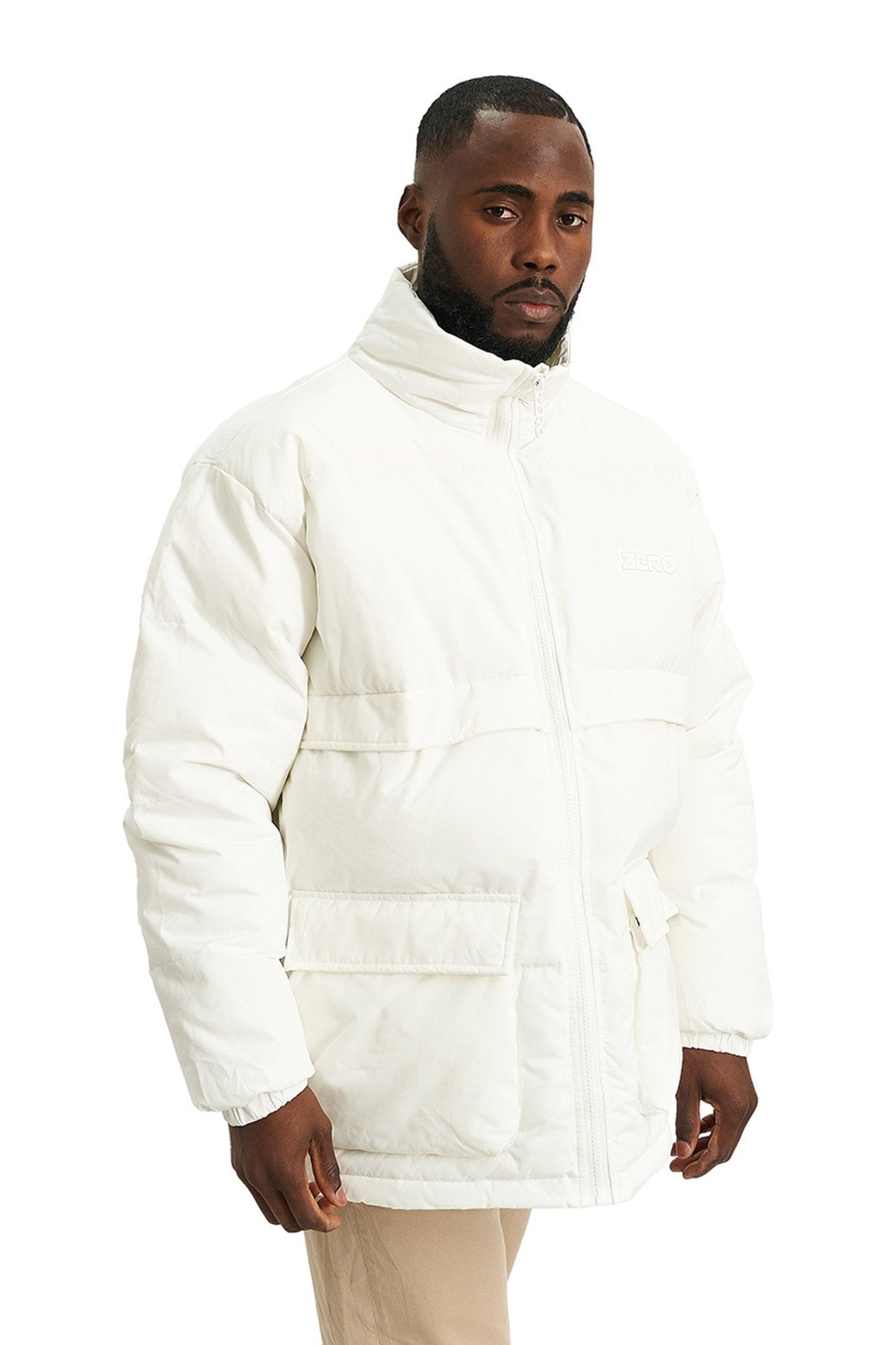 ABRIGO BLANCO 3D EMBOSSED PUFFY JACKET - AREA ZERO