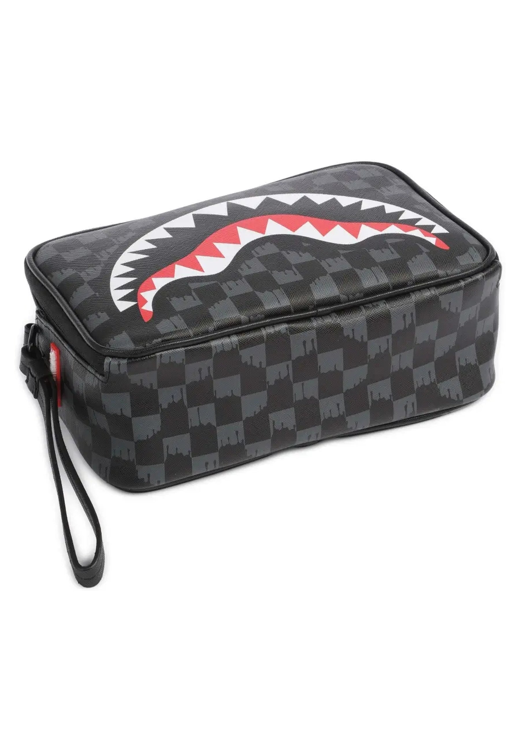 NECESER SPRAYGROUND NEGRO DRIP CHECK SHARK TOILETRY