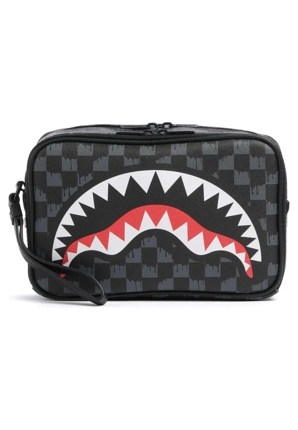 NECESER SPRAYGROUND NEGRO DRIP CHECK SHARK TOILETRY