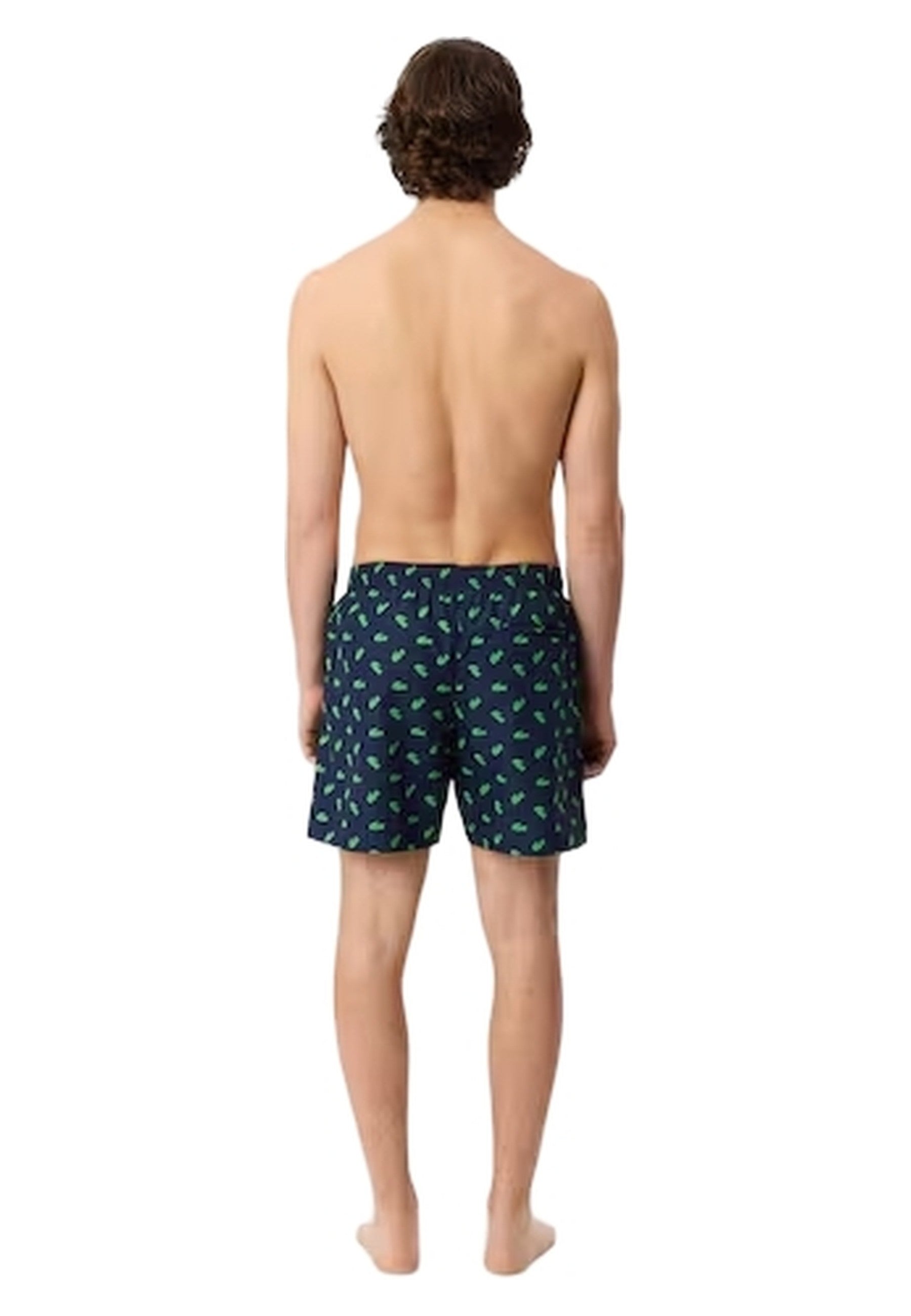 BAÑADOR LACOSTE MARINO FULL CROCOS SWIMSHORT