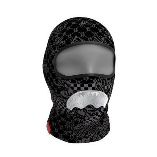 BALACLAVA SPRAYGROUND KNIT BLACK WARP CHECK SKI MASK
