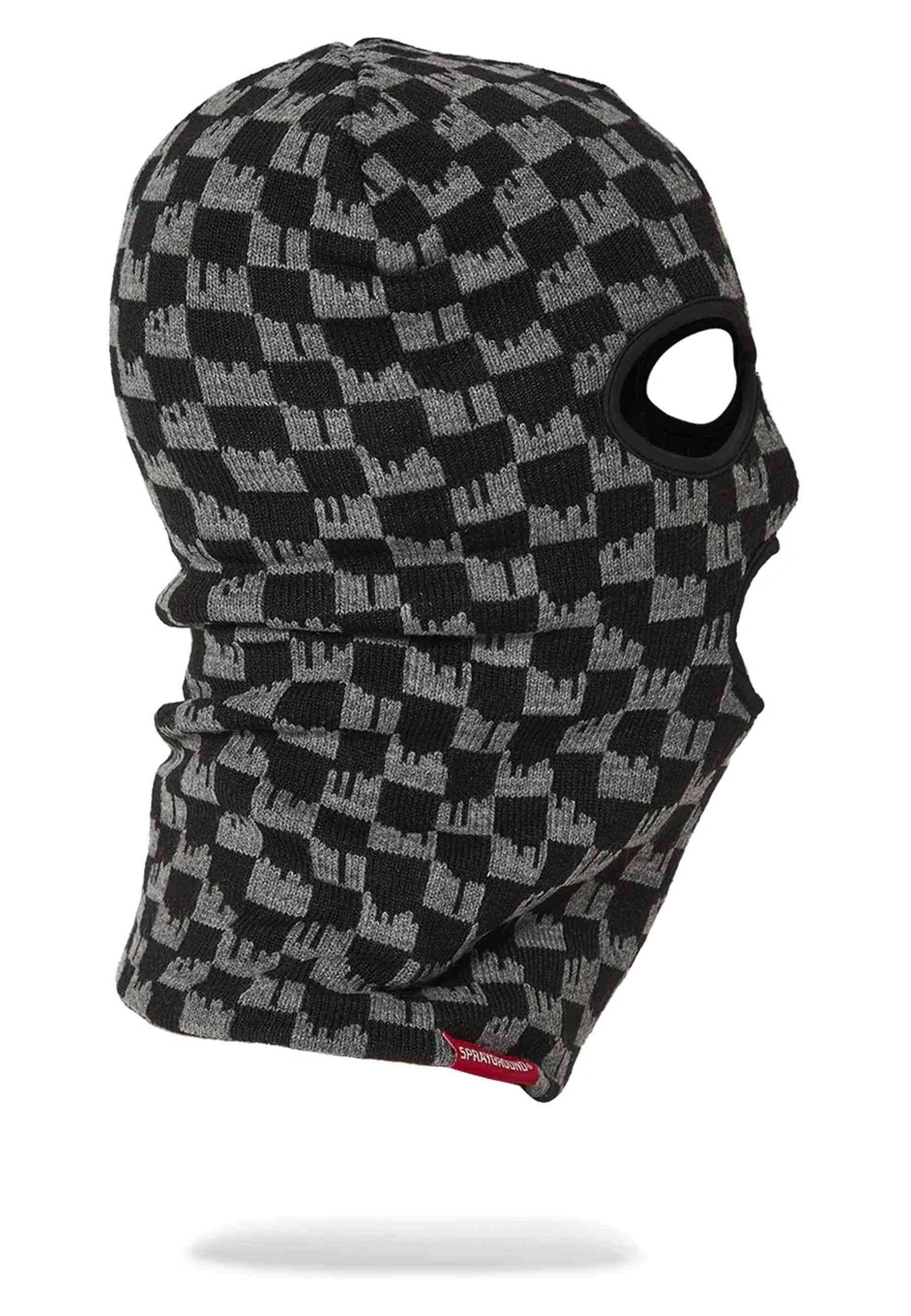 BALACLAVA SPRAYGROUND NEGRA CUADROS CHECKERED DRIP MASK