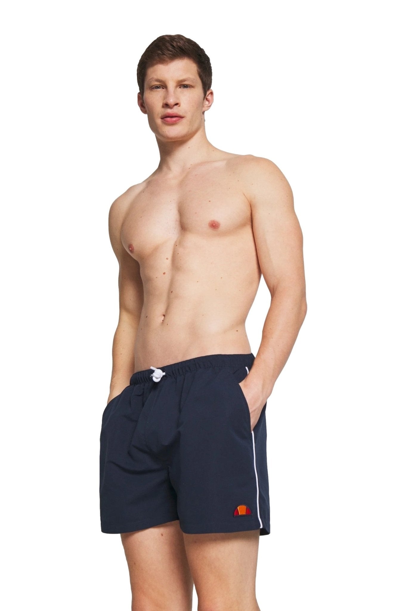 BAÑADOR ELLESSE NEGRO VIVO LATERAL LOGO BORDADO - AREA ZERO