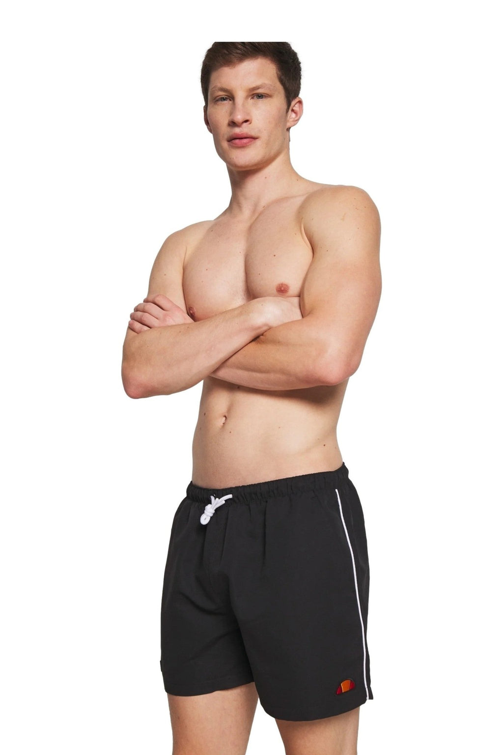 BAÑADOR ELLESSE NEGRO VIVO LATERAL LOGO BORDADO - AREA ZERO