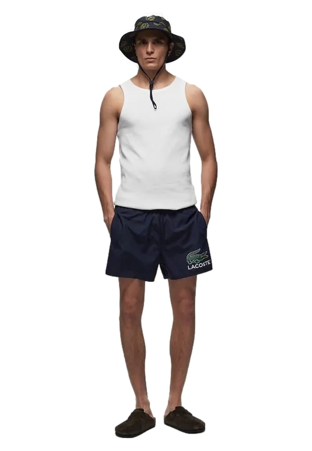 BAÑADOR LACOSTE MARINO BIG LOGO SWIMSHORT